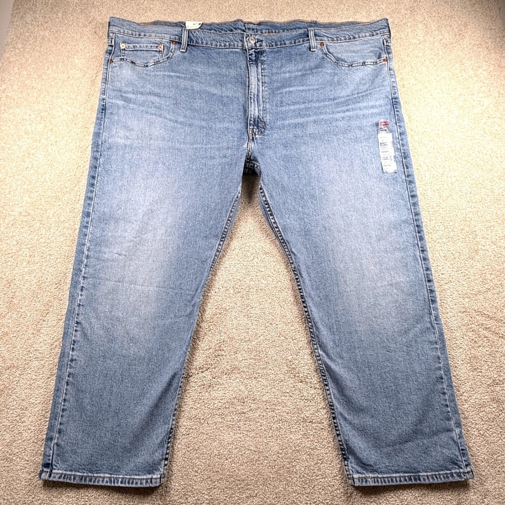 Levi's 502 Taper Jeans Mens 52x29 Blue New Levi's Flex Stretch Denim